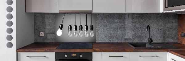 Spatplaat keuken Zes gloeilampen