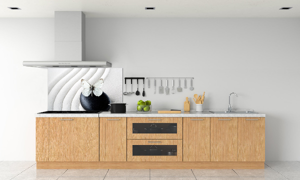 Spatplaat keuken Zensteen en vlinder