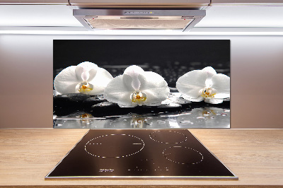 Spatscherm keuken Orchidee