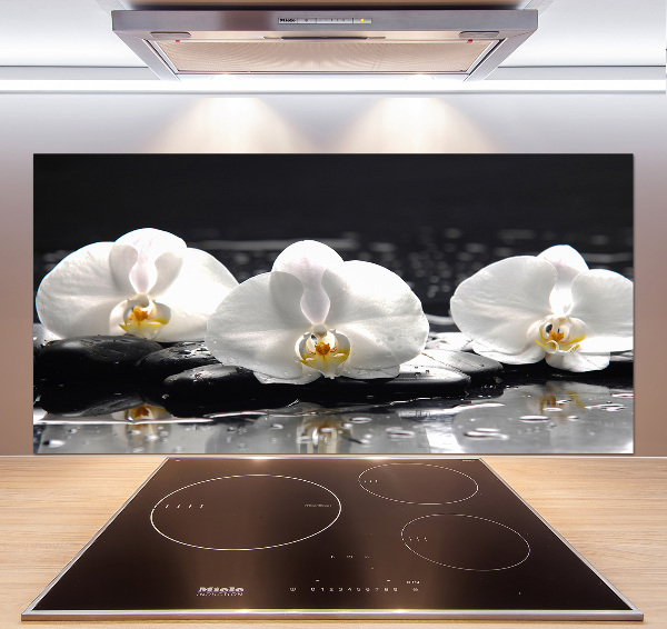 Spatscherm keuken Orchidee