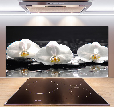 Spatscherm keuken Orchidee