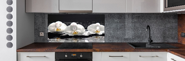 Spatscherm keuken Orchidee