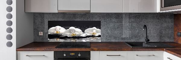 Spatscherm keuken Orchidee