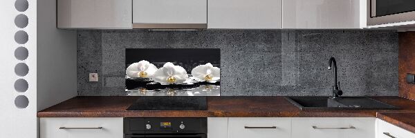 Spatscherm keuken Orchidee