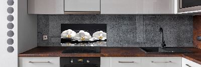 Spatscherm keuken Orchidee