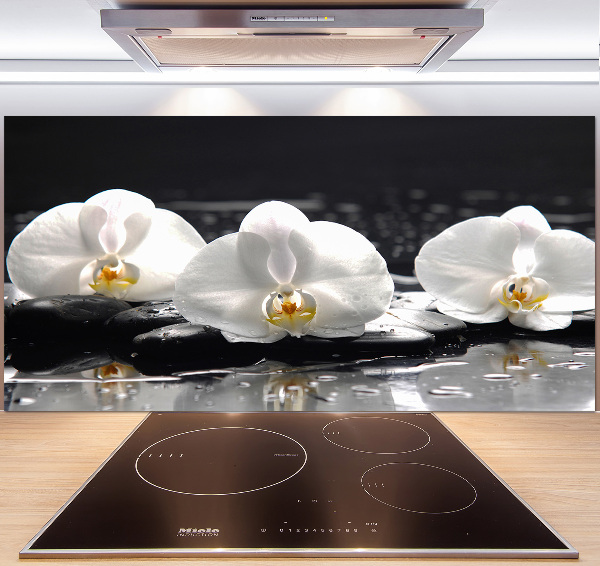 Spatscherm keuken Orchidee