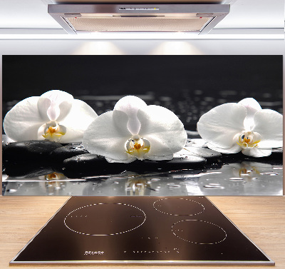 Spatscherm keuken Orchidee