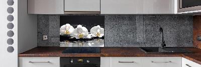 Spatscherm keuken Orchidee