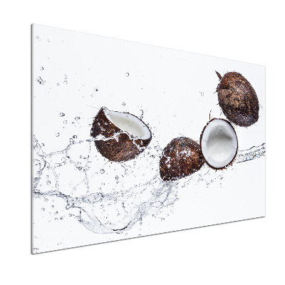 Spatscherm keuken Kokosnoot met water
