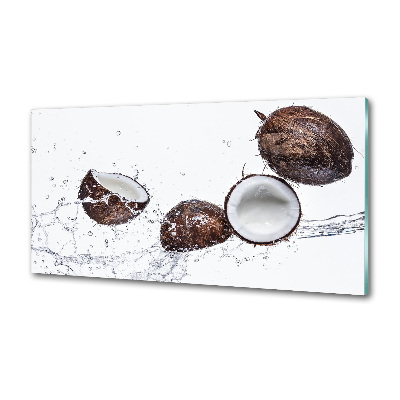 Spatscherm keuken Kokosnoot met water