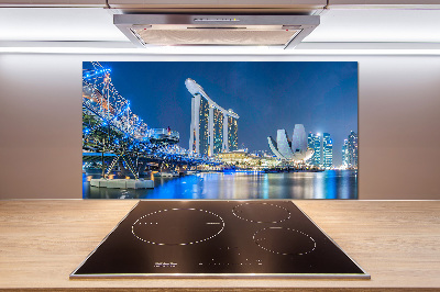Achterwand keuken Singapore bij nacht