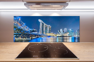 Achterwand keuken Singapore bij nacht
