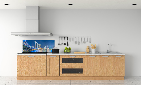 Achterwand keuken Singapore bij nacht
