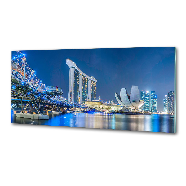 Achterwand keuken Singapore bij nacht