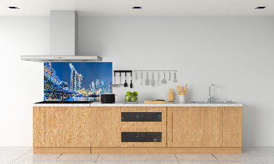 Achterwand keuken Singapore bij nacht