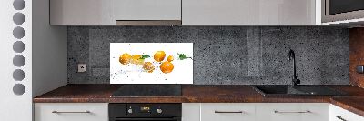 Glazen achterwand keuken Sinaasappels en water