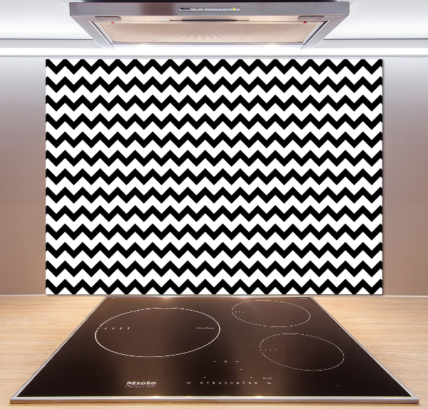 Glazen achterwand keuken Zigzags