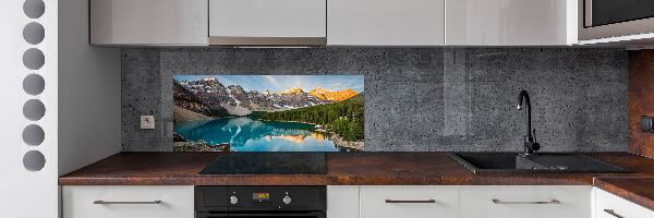 Spatscherm keuken Meer in de bergen