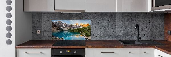 Spatscherm keuken Meer in de bergen