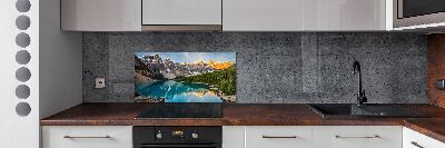 Spatscherm keuken Meer in de bergen