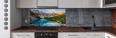 Spatscherm keuken Meer in de bergen