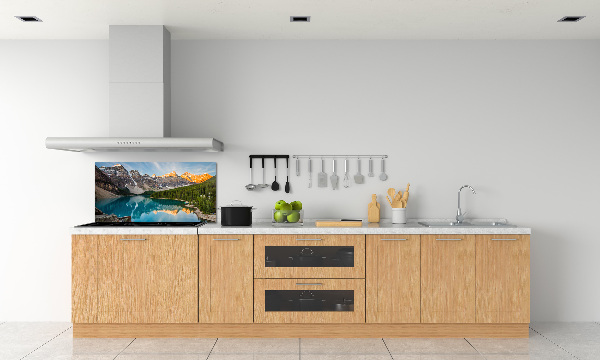 Spatscherm keuken Meer in de bergen