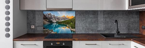 Spatscherm keuken Meer in de bergen