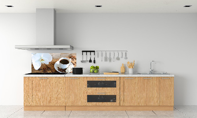 Spatscherm keuken Een kopje koffie