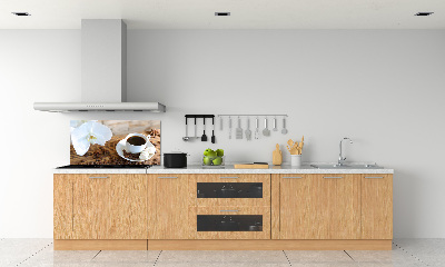 Spatscherm keuken Een kopje koffie