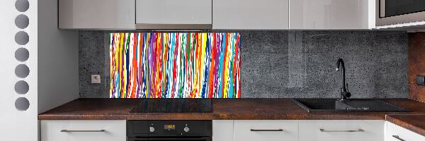 Achterwand keuken Kleurrijke strepen