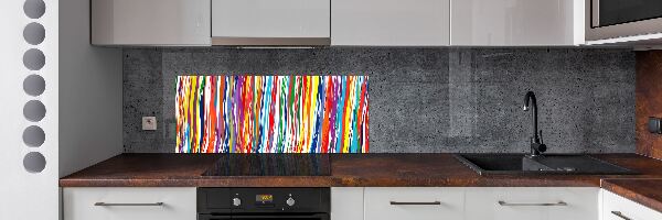 Achterwand keuken Kleurrijke strepen