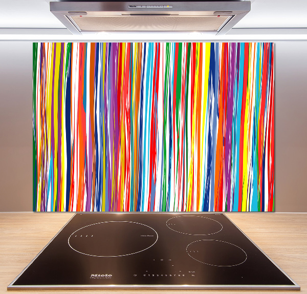 Achterwand keuken Kleurrijke strepen