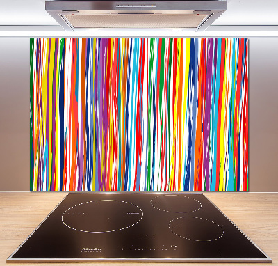 Achterwand keuken Kleurrijke strepen