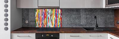 Achterwand keuken Kleurrijke strepen