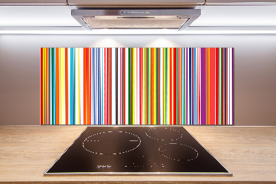 Spatscherm keuken Kleurrijke strepen