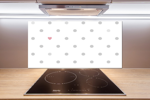 Achterwand keuken Stippen en hartjes