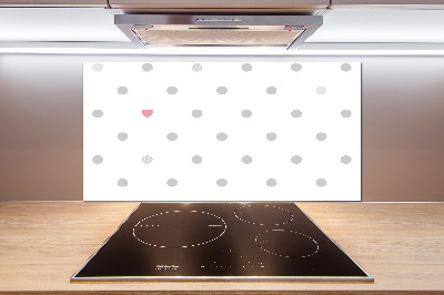 Achterwand keuken Stippen en hartjes