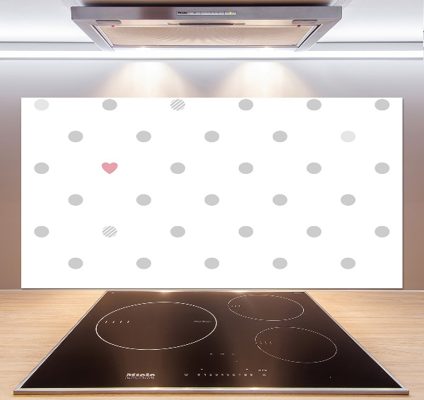 Achterwand keuken Stippen en hartjes