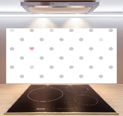 Achterwand keuken Stippen en hartjes