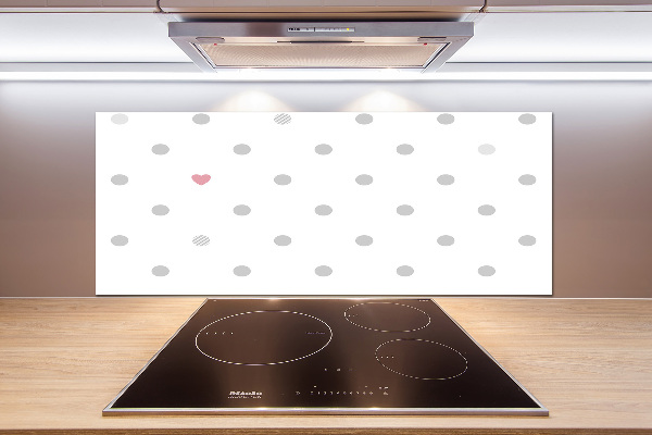 Achterwand keuken Stippen en hartjes