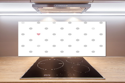 Achterwand keuken Stippen en hartjes