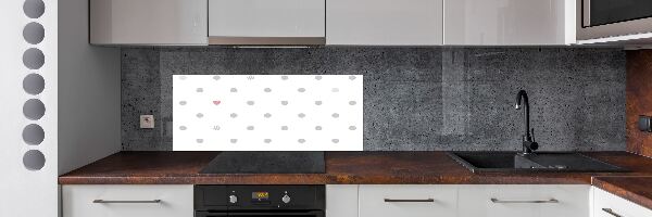 Achterwand keuken Stippen en hartjes