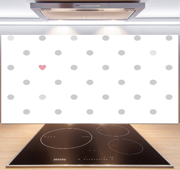 Achterwand keuken Stippen en hartjes