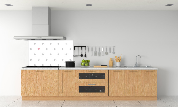 Achterwand keuken Stippen en hartjes