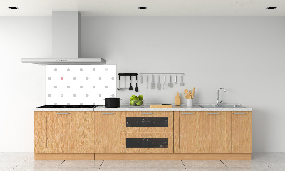 Achterwand keuken Stippen en hartjes