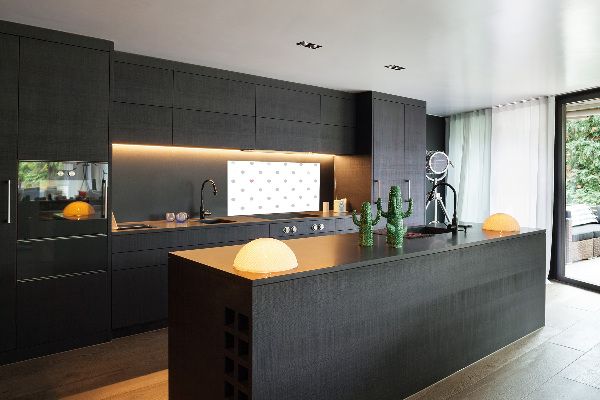 Achterwand keuken Stippen en hartjes