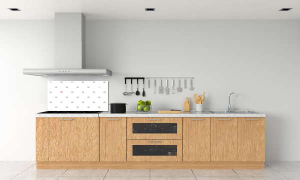 Achterwand keuken Stippen en hartjes