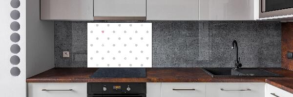Achterwand keuken Stippen en hartjes