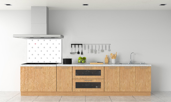 Achterwand keuken Stippen en hartjes