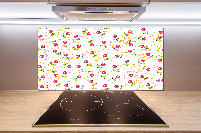 Glazen achterwand keuken Kersen